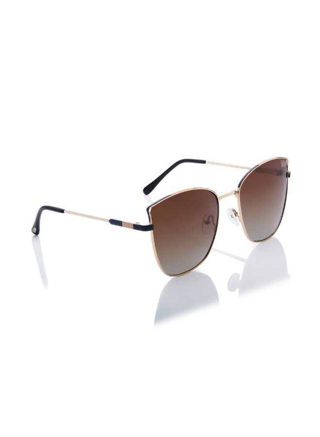 Lee Cooper Women Polarized Sunglasses Gold Frame Gradient Brown Mirror Lens 59mm  - LC1202C02 - Image 4