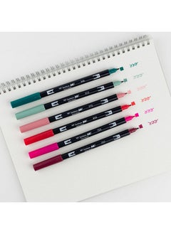 Tombow Tombow 56237 Dual Brush Pen Art Markers, Very Berry, 6-Pack  - Image 4