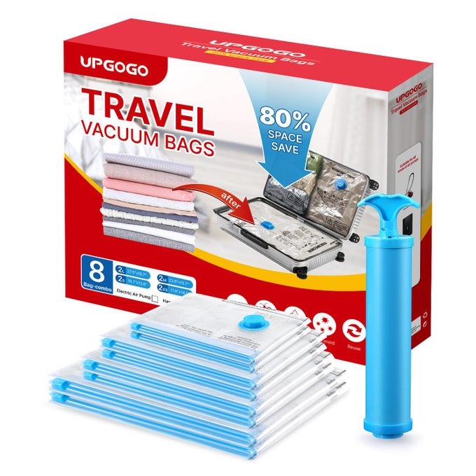 VACUUM BAGS FOR TRAVEL SPACE SAVER COMBO 8 PACK