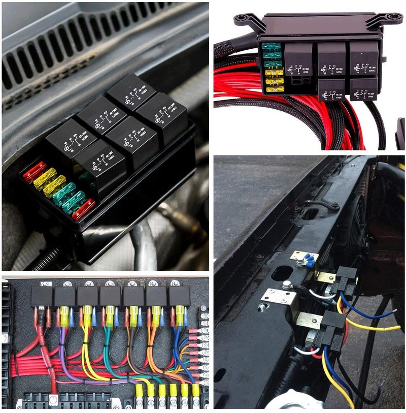 Gebildet قطعتان من مجموعة مرحلات JD2912 مع أسلاك 24V 40A 4-Pin SPST موصلات مع ملصقات ألوان للسيارات والشاحنات والشاحنات الصغيرة والدراجات النارية والقوارب - Image 5