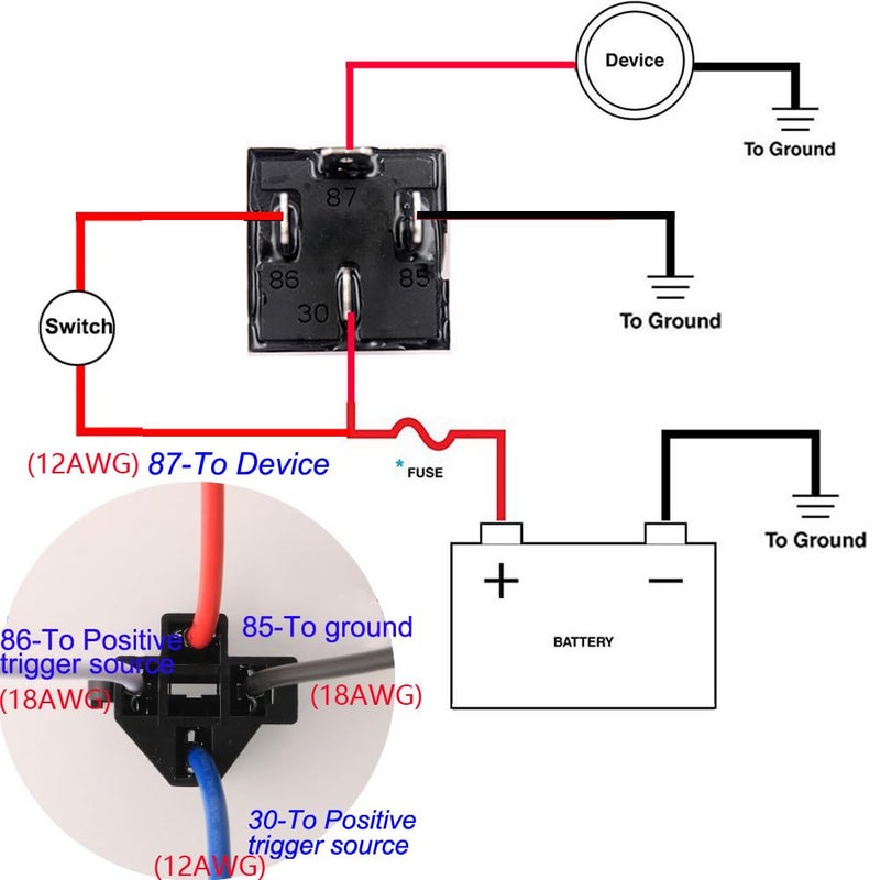 Gebildet قطعتان من مجموعة مرحلات JD2912 مع أسلاك 24V 40A 4-Pin SPST موصلات مع ملصقات ألوان للسيارات والشاحنات والشاحنات الصغيرة والدراجات النارية والقوارب - Image 4