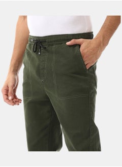 Andora Stitched Elastic Waist Casual Pants  - Image 2