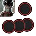 Ferianl 4PCS Car Cup Coasters 275 Inch Cup Holder Coaster NonSlip Insert Auto Drink Holder Cars Interior Accessories Universal for Vehicles SUVs RVs Red - Image 2