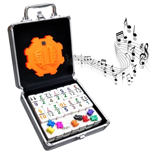 Yinlo Mexican Train Dominoes Set Hub with Real Train Sound Double 12 Colored Number - Image 1