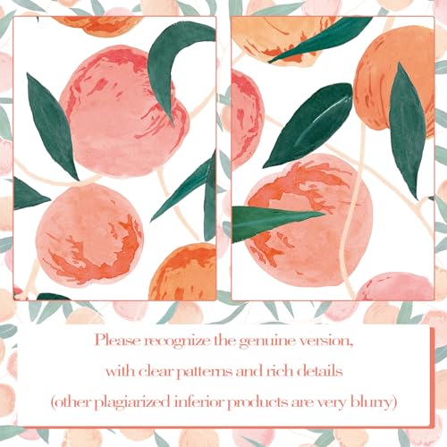 Lifeel Peach Shower Curtain, Allover Fruits Cute Bright Colorful Design Waterproof Fabric Bathroom Curtains Set with 12 Hooks, Peachy Pink 72×72 inch - Image 5