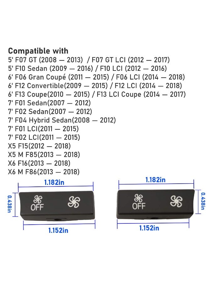 KISSUN For Bmw A/C Climate Control Burtton Black - Image 4