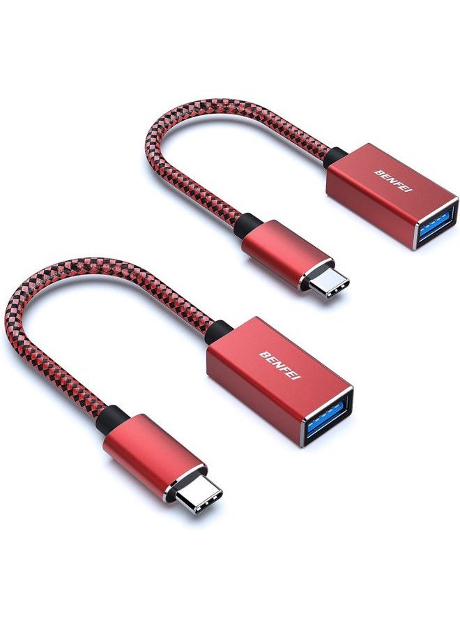 Benfei محول USB C إلى USB 3.0، عبوة 2 محول USB C إلى A ذكر إلى أنثى متوافق مع MacBook 2022 2021 2020، Samsung Galaxy Note 20، Galaxy S20 S21، Google Pixel، Nexus، والمزيد - Image 1