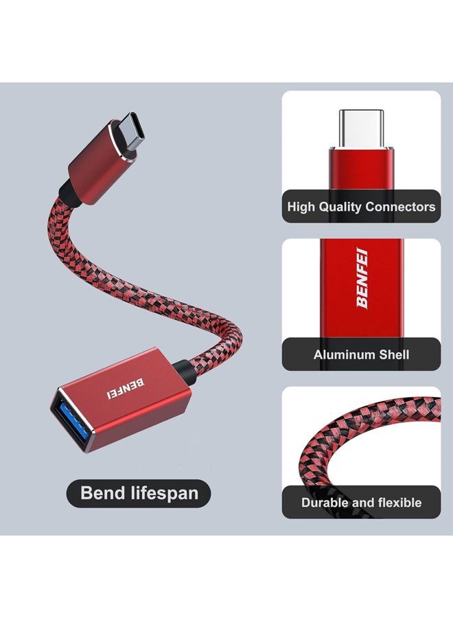 Benfei محول USB C إلى USB 3.0، عبوة 2 محول USB C إلى A ذكر إلى أنثى متوافق مع MacBook 2022 2021 2020، Samsung Galaxy Note 20، Galaxy S20 S21، Google Pixel، Nexus، والمزيد - Image 4