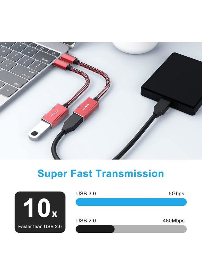 Benfei محول USB C إلى USB 3.0، عبوة 2 محول USB C إلى A ذكر إلى أنثى متوافق مع MacBook 2022 2021 2020، Samsung Galaxy Note 20، Galaxy S20 S21، Google Pixel، Nexus، والمزيد - Image 2