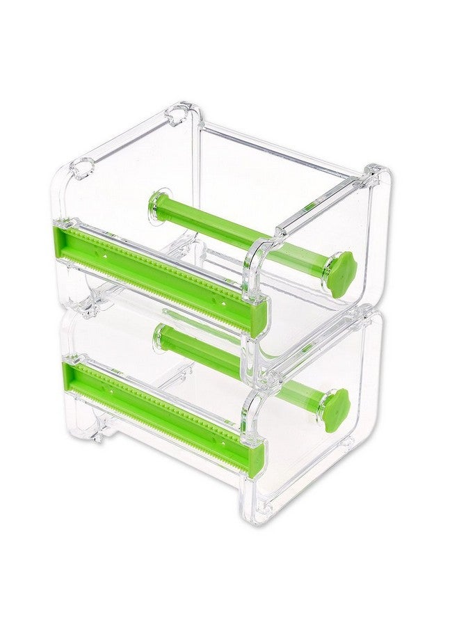 HomDSim Mdsim Washi Tape Dispenser Cutter,Roll Tape Holder Organizer,Masking Tape Desktop Tape Diy Sticker Roll Tape Cutter Holder Storage,Washi Tape Box Green - Image 1