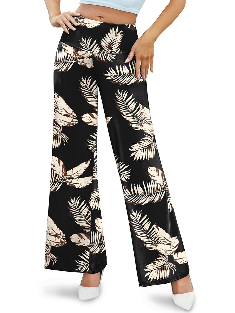 Arolina Palazzo Pants for Women Dressy Casual Wide Leg Pants for Women Stretchy Flowy High Waist Lounge Pants Trousers - Image 5
