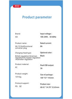 XO INET Universal Travel Adaptor Charger Multi Port PD 20W Fast Charge  - Image 4