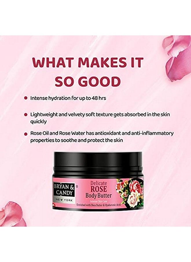 BRYAN & CANDY New York'S Delicate Rose Body Butter With Natural Organic Shea Butter And Hyaluronic Acid (200Gm)  - Image 4