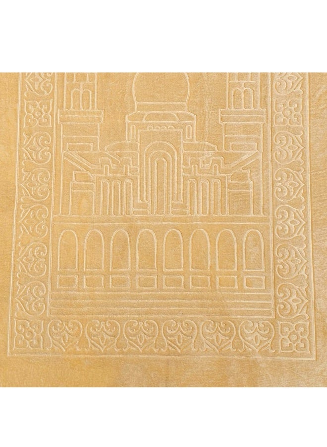 Truly Premium, Muslim Prayer Rug, Traditional Style, Large, Thick, and Padded Muslim Prayer Mat, Beads and Cap Included, Mats Muslim for Praying Men, Women, and Kids - Image 3