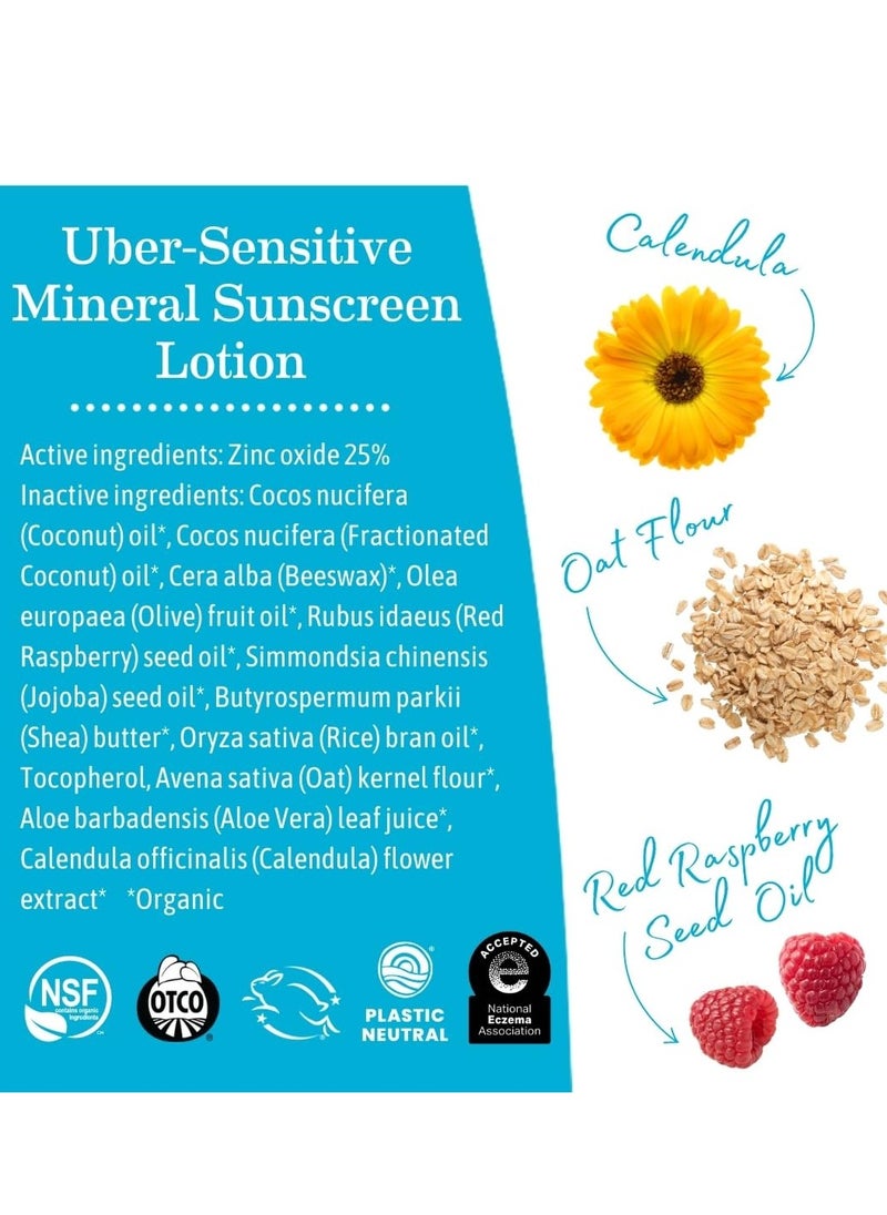 Earth Mama Earth Mama Uber-Sensitive Mineral Sunscreen Lotion SPF 40 | Reef Safe, Non-Nano Zinc, Contains Organic Colloidal Oatmeal | Steroid-Free Eczema Cream for Baby, Kid & Family, 3-Ounce  - Image 5