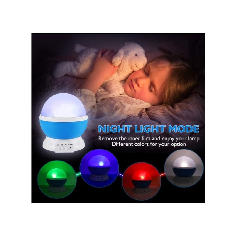 (Multi Color) Romantic Sky Star Master Night Light Projector Children Kids Baby Sleep Lighting USB Lamp LED Projection, Best Gift for Love, Birthday, Christmas, Disco Lamp, Moon Light Lamp, Desco Ball Light, 360 Degree Night Light with Colorful Moon and Stars, USB Cable for Nursery Room, Rotating 360 Degree Moon Night Light Lamp Projector with Colors and USB Cable, Moon Lamp (Multicolor, Pack of 1 Random, Crystal) - Image 2