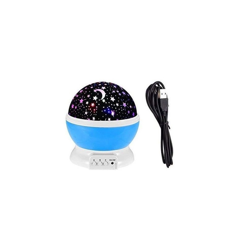 (Multi Color) Romantic Sky Star Master Night Light Projector Children Kids Baby Sleep Lighting USB Lamp LED Projection, Best Gift for Love, Birthday, Christmas, Disco Lamp, Moon Light Lamp, Desco Ball Light, 360 Degree Night Light with Colorful Moon and Stars, USB Cable for Nursery Room, Rotating 360 Degree Moon Night Light Lamp Projector with Colors and USB Cable, Moon Lamp (Multicolor, Pack of 1 Random, Crystal) - Image 4
