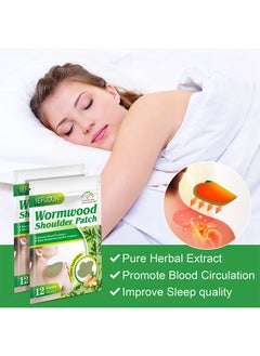 Sefudun Wormwood Shoulder Patch,Pure Nature Chinese Herbal Hot Compress patch, Pain Relief for Neck & Shoulder, Waist, Knee & Joint, Plaster for Muscle 12pcs  - Image 4