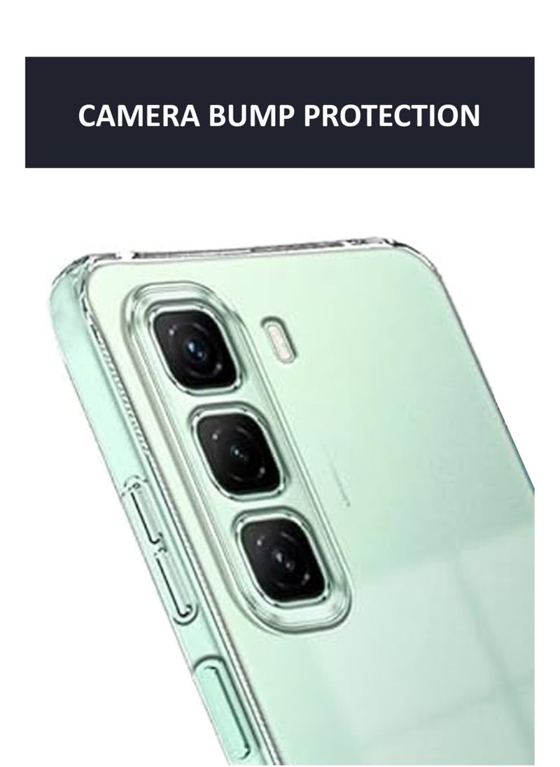 Generic For Infinix Hot 50 5G Shock Proof Case Cover - Ultra Clear, Durable & Accurate Cut-outs - Scratch, Dust & Smudge Protection - Clear Silicon Back Cover for Infinix Hot 50 5G  - Image 4