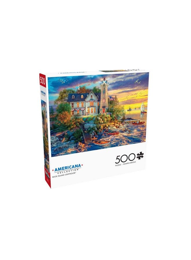Buffalo Games Dominic Davison Rock Island Lighthouse 500 Piece Jigsaw Puzzle - Image 4