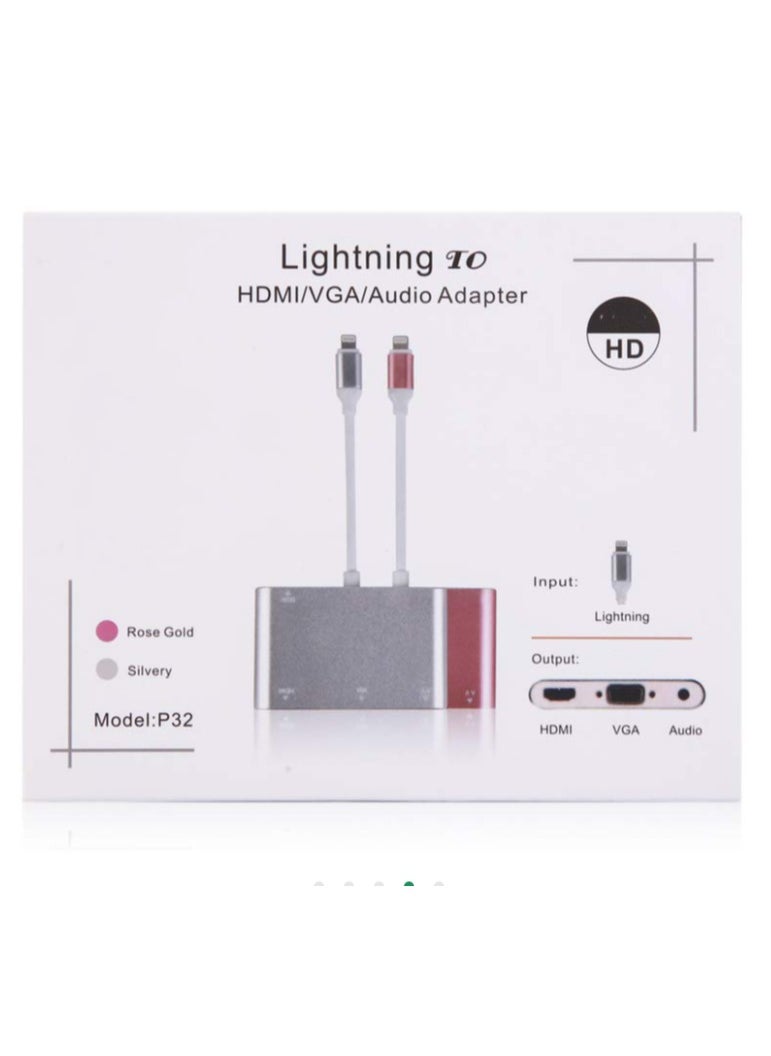 Lightning to HDMI/VGA Adapter with Audio for Apple