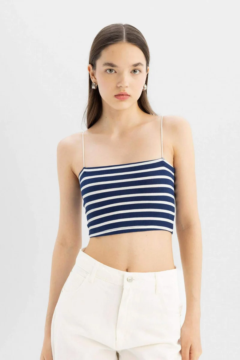 Defacto  Crop Top Ribana 2 Piece Crop Top for Women | Best Price UAE
