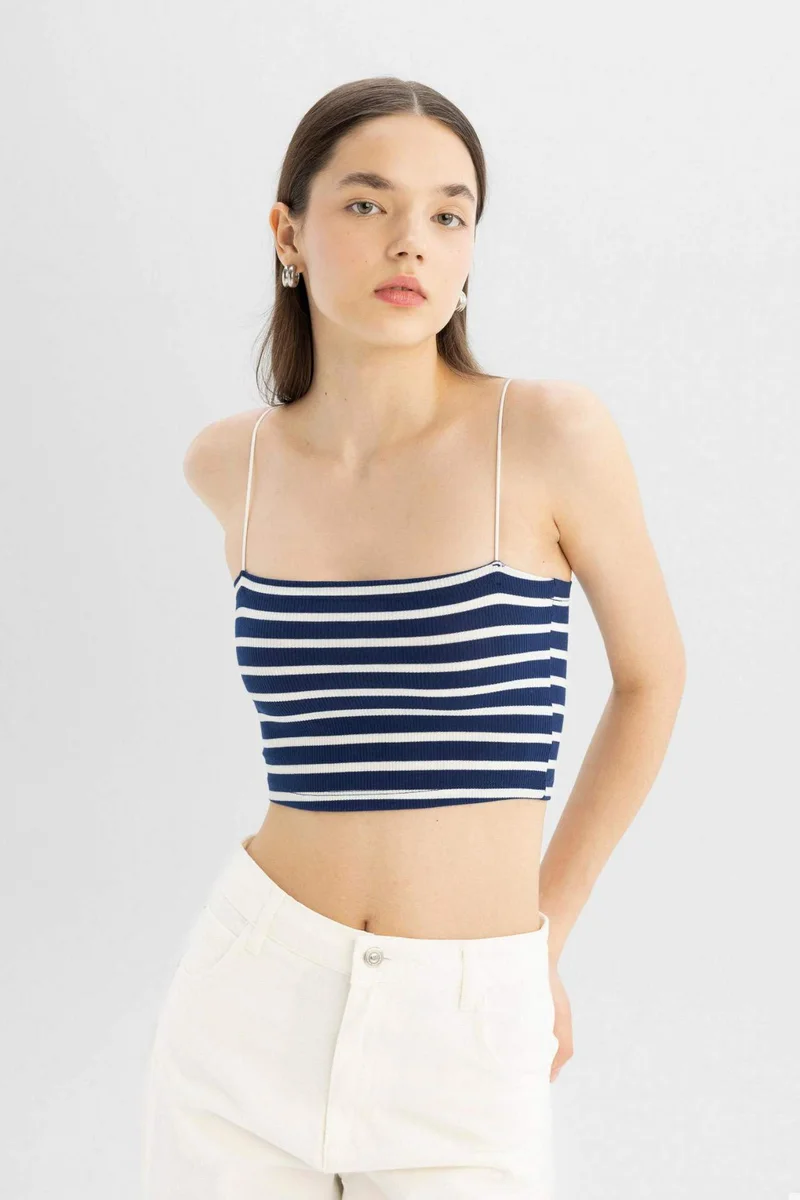 Defacto  Crop Top Ribana 2 Piece Crop Top for Women | Best Price UAE