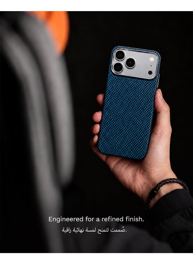 LOOP Kevlar Phone Case for iPhone 18 Pro Max, Ultra-Slim Aramid Fiber Cover, Anti-Slip Grip, Raised Camera Protection, Matte_Navy - Image 4
