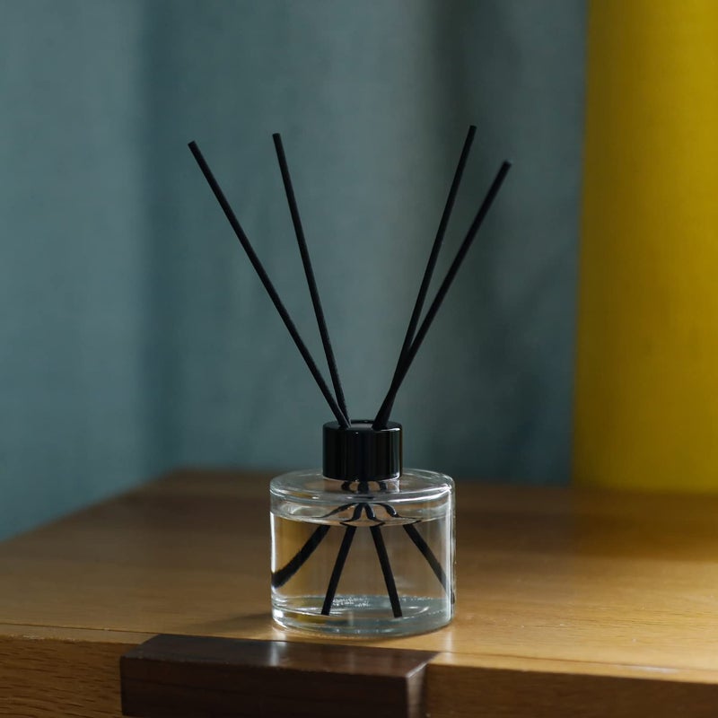 Agidea 4PCS Fragrance Glass Diffuser Bottles, Refillable Diffuser Bottles with 20pcs Reeds Sticks & Black Caps & Funnel, Diffuser Jars for Home Oil Fragrance Decoration Girl Women Gift (100ML) - Image 5