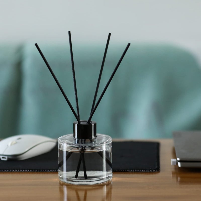 Agidea 4PCS Fragrance Glass Diffuser Bottles, Refillable Diffuser Bottles with 20pcs Reeds Sticks & Black Caps & Funnel, Diffuser Jars for Home Oil Fragrance Decoration Girl Women Gift (100ML) - Image 4