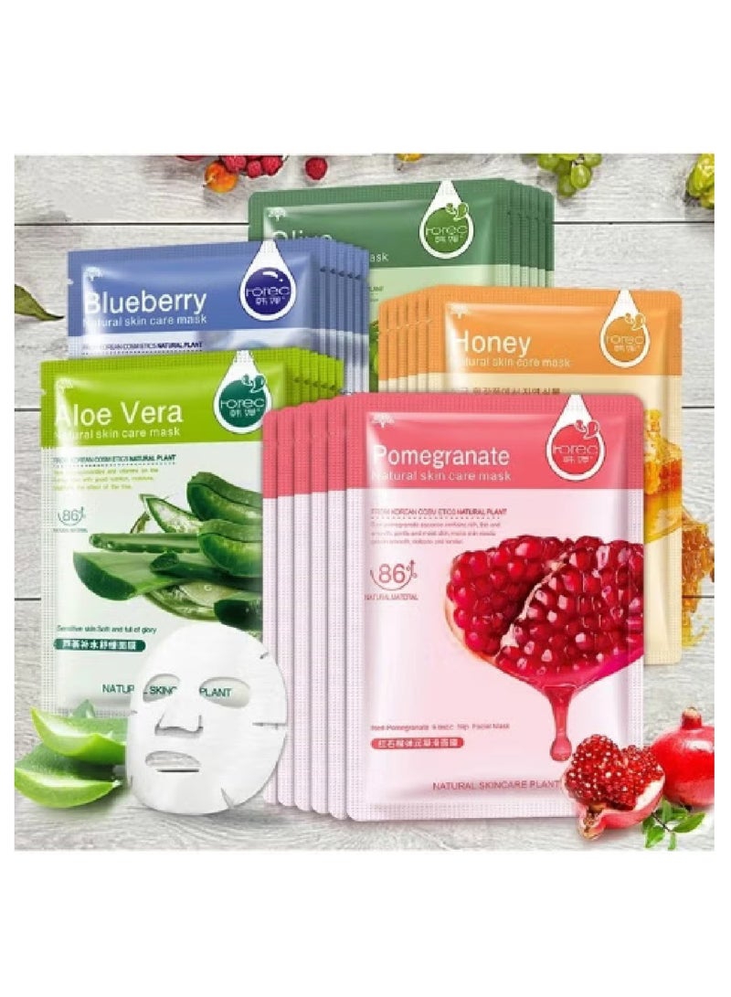 روريك قناع مرطب للوجه مكون من 25 قطعة متعدد الألوان 750 جرام متعدد الألوان 750جرام - Image 1