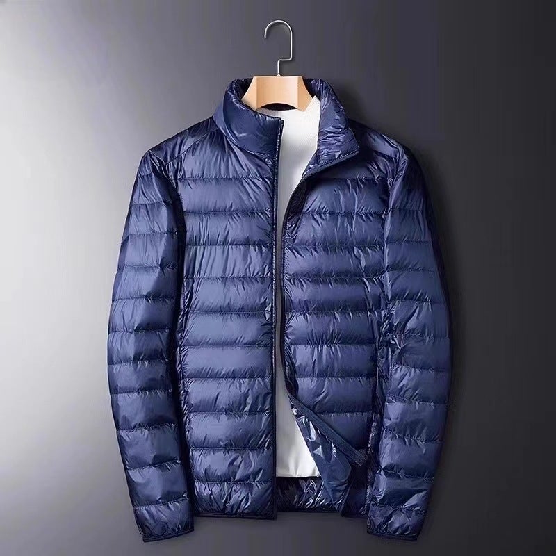 Down Jacket Men'S White Duck Down In Lightweight Portable Plus Size Warm Casual Collar Jacket For Men And Women - Image 4