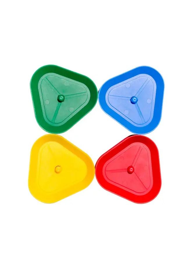 4 Pcs ABS Plastic Triangle Playing Card Stands Ideal for Board Games Perfect Gift - Image 1