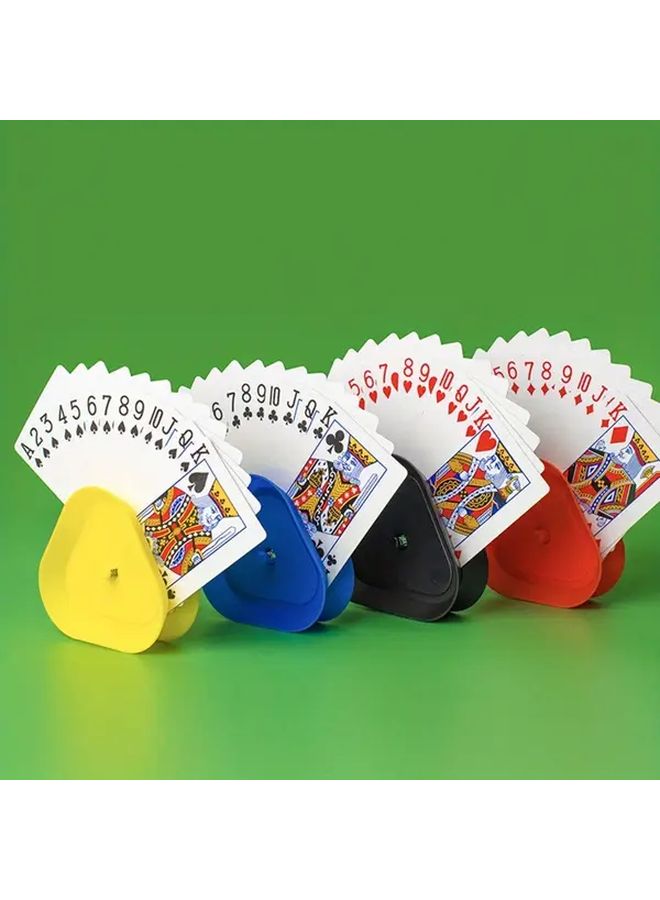 4 Pcs ABS Plastic Triangle Playing Card Stands Ideal for Board Games Perfect Gift - Image 2