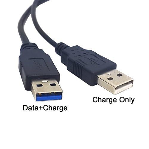 Haokiang USB 3.0 Y Splitter Cable, Haokiang 1Feet USB 3.0 Type A Male to Dual USB Female 1 to 2 Y Splitter Sync Data Charger Cable Cord(One Side Only for Charging) (USB3.0 1F/2M) - Image 5