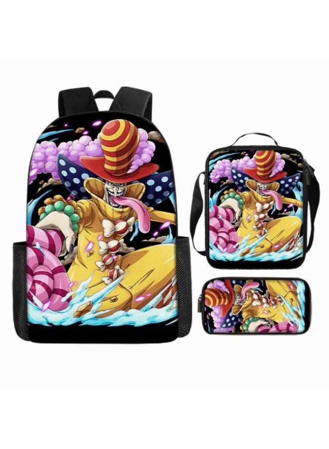 عام أحدث نموذج عالمي من الكرتون طباعة ثلاثة قطعة حقيبة مجموعة ( الطلاب ، الأطفال ، الأصدقاء ، نزهة ، تسلق الجبال ، الخ . ) - Image 2