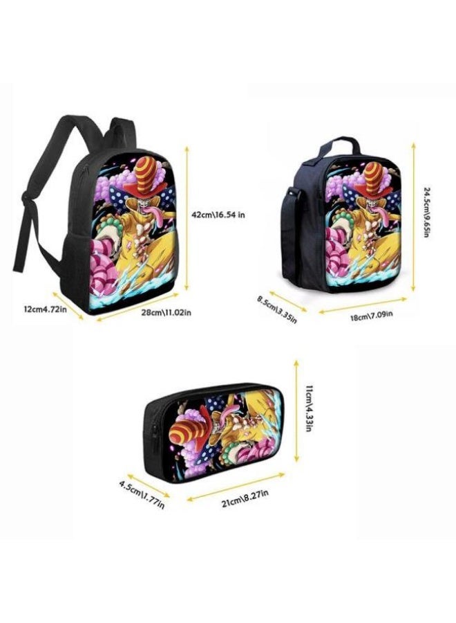 عام أحدث نموذج عالمي من الكرتون طباعة ثلاثة قطعة حقيبة مجموعة ( الطلاب ، الأطفال ، الأصدقاء ، نزهة ، تسلق الجبال ، الخ . ) - Image 3