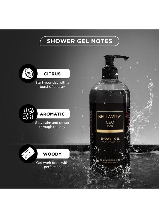 Bella Vita Luxury - Ceo Man Body Wash Refreshing Shower Gel For Deep Cleansing, Hydrating & Moisturising Skin With Aloe Vera & Charcoal Powder 500 Ml - Image 1