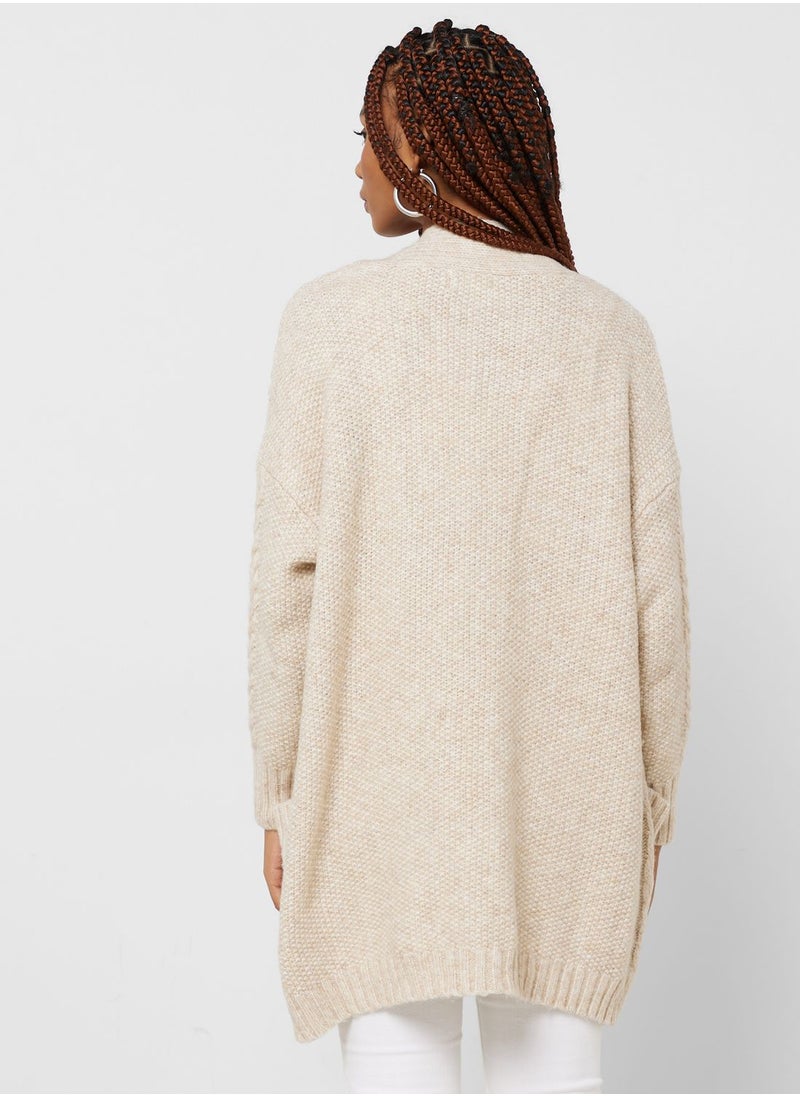 ONLY - Pocket Detail Cable Knitted Cardigan - Image 1