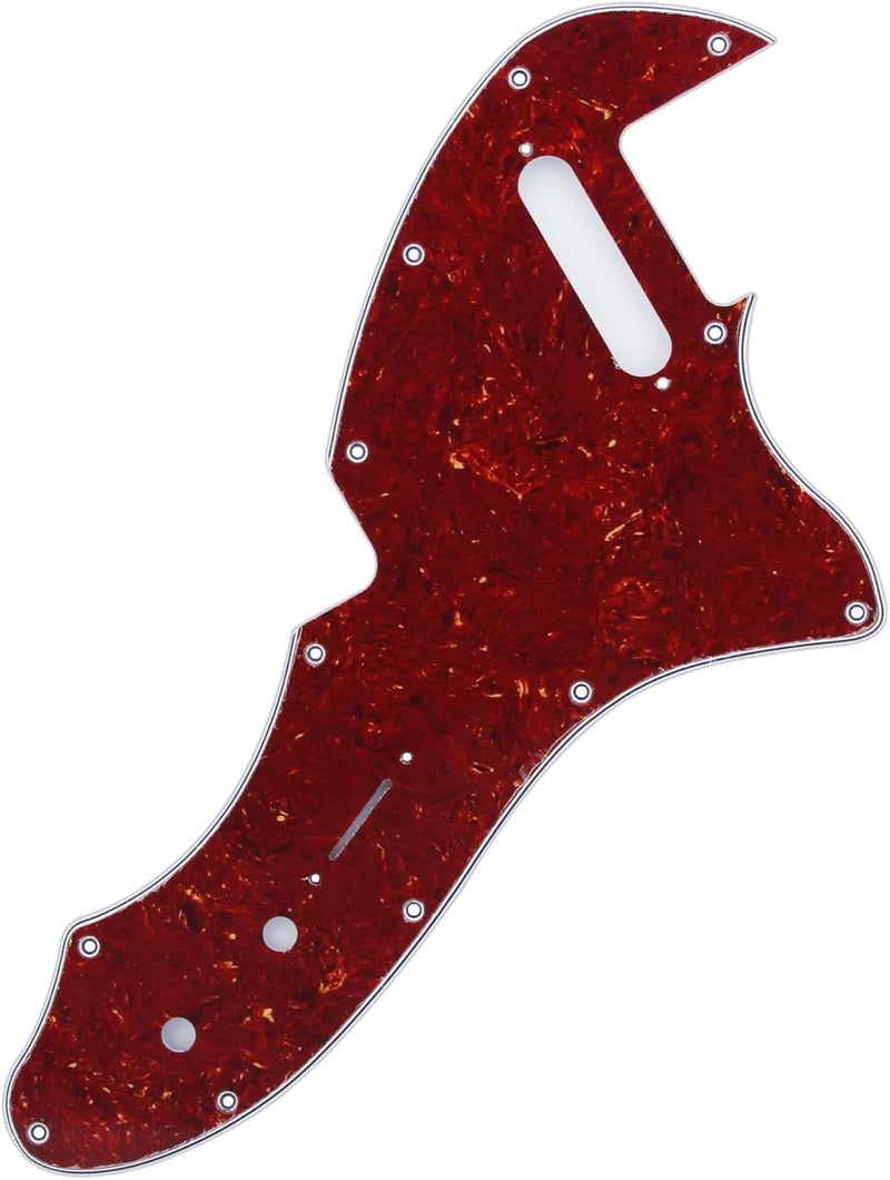 FLEOR 4Ply Red Tortoise Shell TL Pickguard Guitar Pick Guard Plate with Screws Fit 69 TL Thinline Re-issue Guitar Part - Image 3