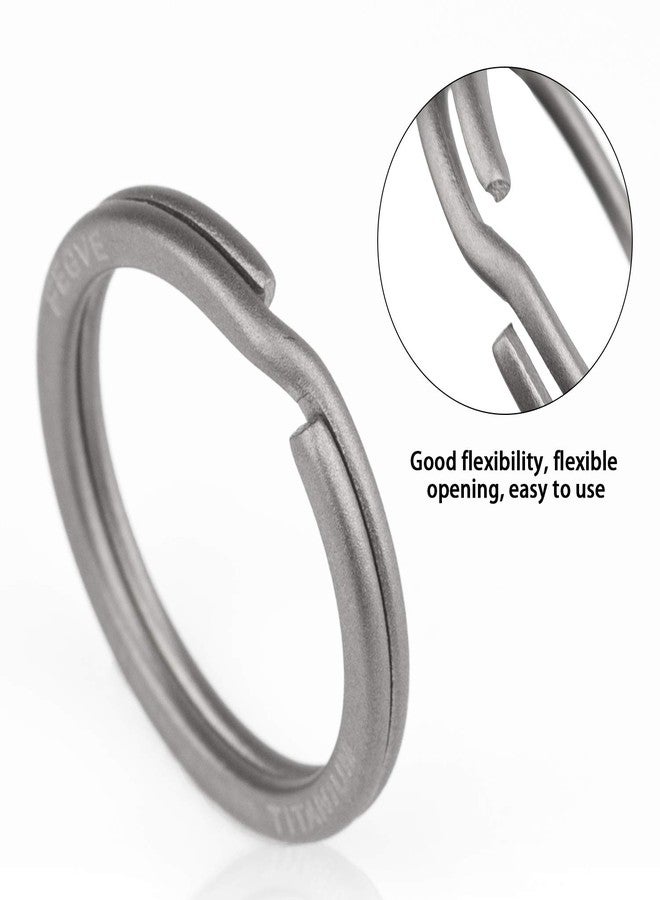 FEGVE Key Ring, Titanium Side Pushing Key Rings Keychain Rings Small Split Keyrings for Men - Image 3