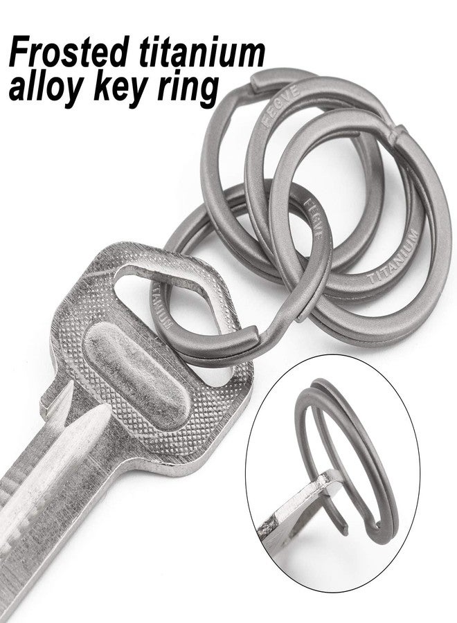 FEGVE Key Ring, Titanium Side Pushing Key Rings Keychain Rings Small Split Keyrings for Men - Image 5