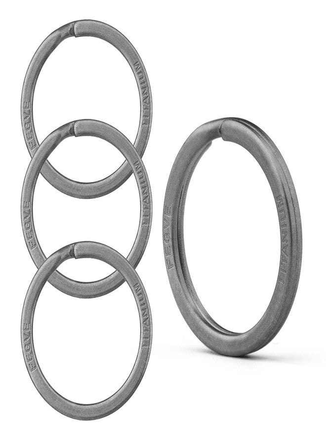 FEGVE Key Ring, Titanium Side Pushing Key Rings Keychain Rings Small Split Keyrings for Men - Image 1