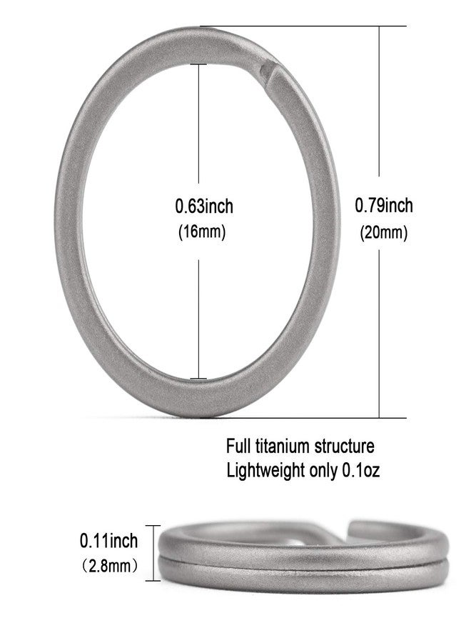 FEGVE Key Ring, Titanium Side Pushing Key Rings Keychain Rings Small Split Keyrings for Men - Image 2