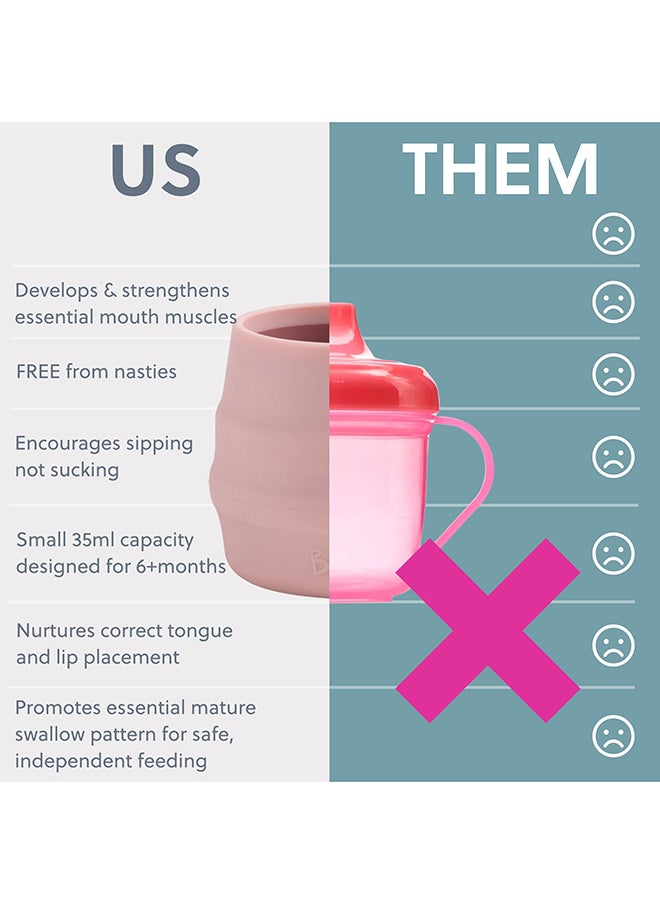 bibado - Sippit™ Silicone Trainer Cup 2-Pack, Suitable For 4 Months+, Transition To Open-Cup Drinking - Blush - Image 1