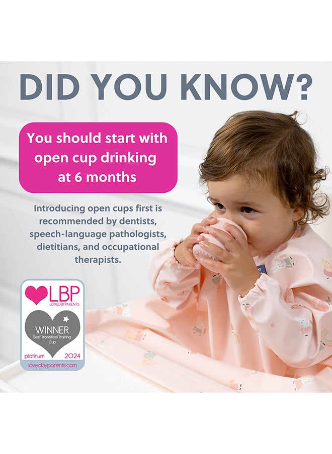 bibado - Sippit™ Silicone Trainer Cup 2-Pack, Suitable For 4 Months+, Transition To Open-Cup Drinking - Blush - Image 1