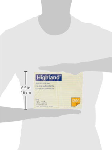 Highland Notes, 4 x 6-Inches, Yellow, 100 Sheets per pad, 12-Pads/Pack, (6609) - Image 3
