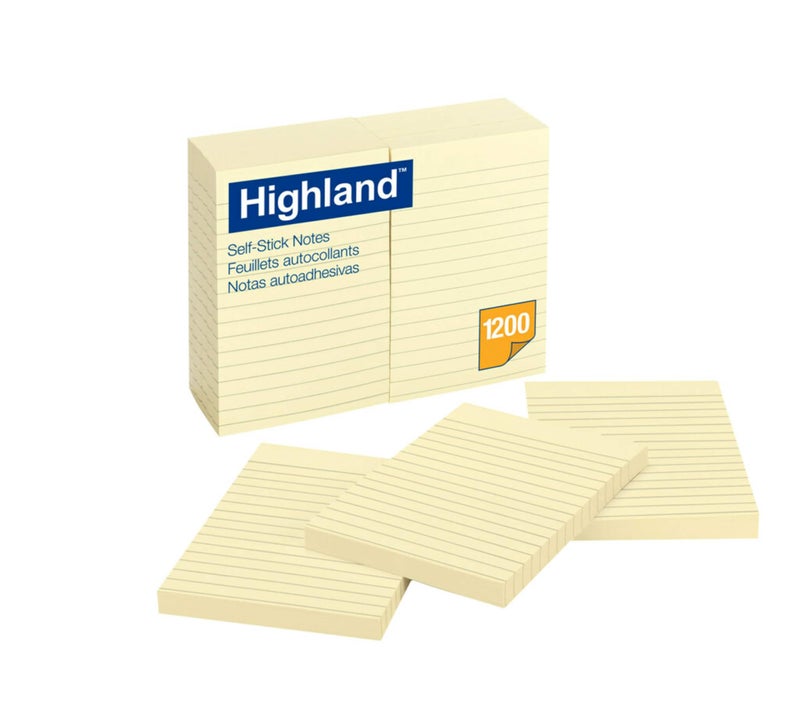 Highland Notes, 4 x 6-Inches, Yellow, 100 Sheets per pad, 12-Pads/Pack, (6609) - Image 2