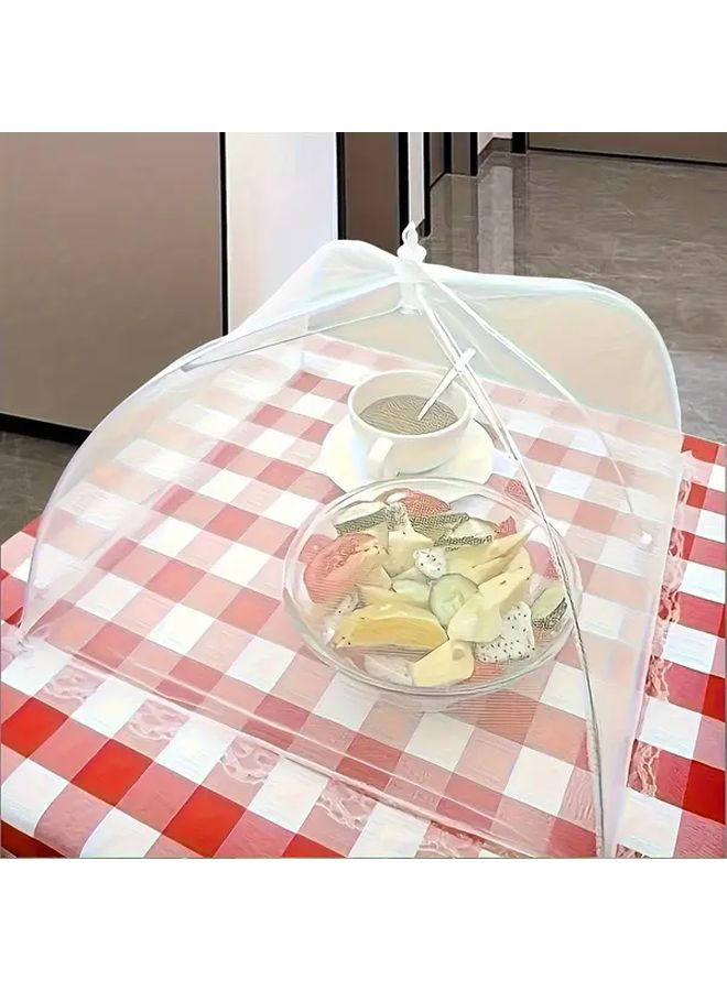 White Mesh Mosquito Net 60x40cm Pop Up Insect Proof Cover for Picnic Party Outdoor - Image 1