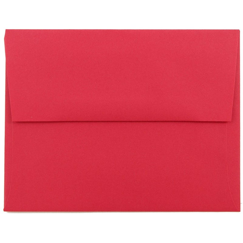 JAM PAPER A2 Colored Recycled Invitation Envelopes 4 38 x 5 34 Red Recycled 100Pack